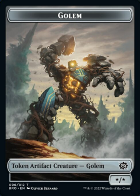 Powerstone // Golem Double-Sided Token [The Brothers' War Tokens] | Enigma On Main