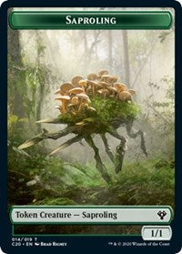 Saproling // Treasure Double-sided Token [Commander 2020 Tokens] | Enigma On Main