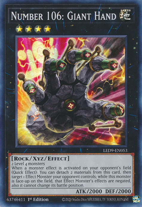 Number 106: Giant Hand [LED9-EN053] Super Rare | Enigma On Main