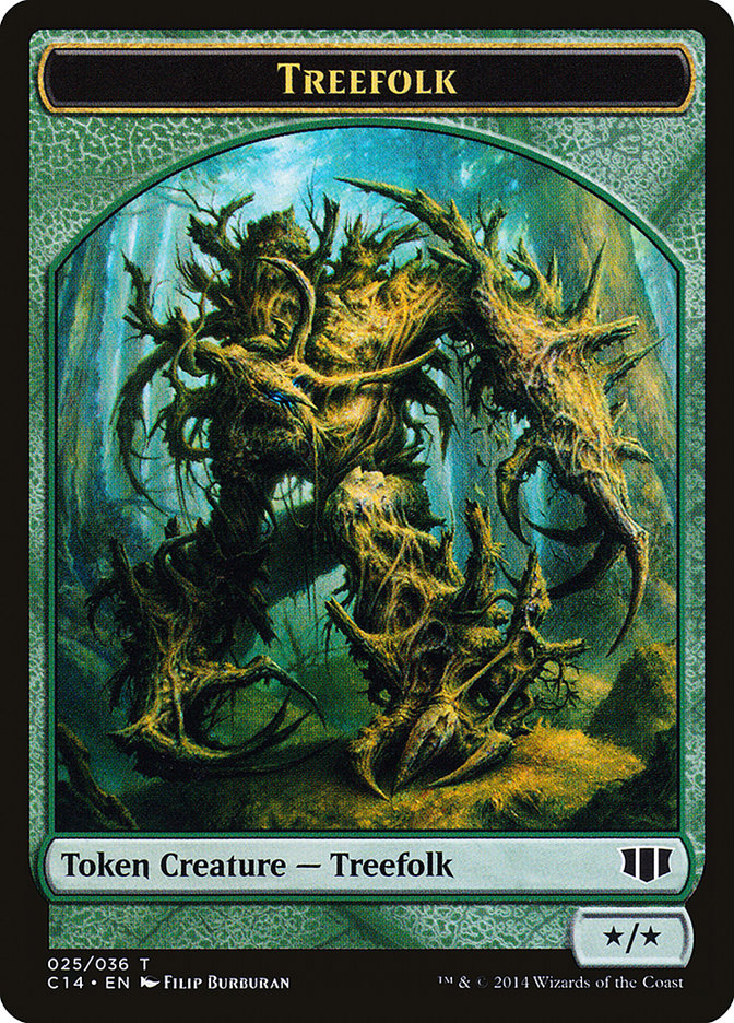 Treefolk // Wolf Double-sided Token [Commander 2014 Tokens] | Enigma On Main