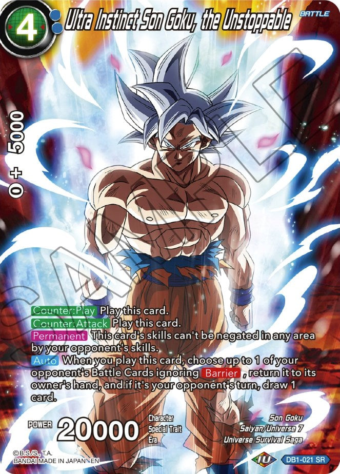 Ultra Instinct Son Goku, the Unstoppable (DB1-021) [Theme Selection: History of Son Goku] | Enigma On Main