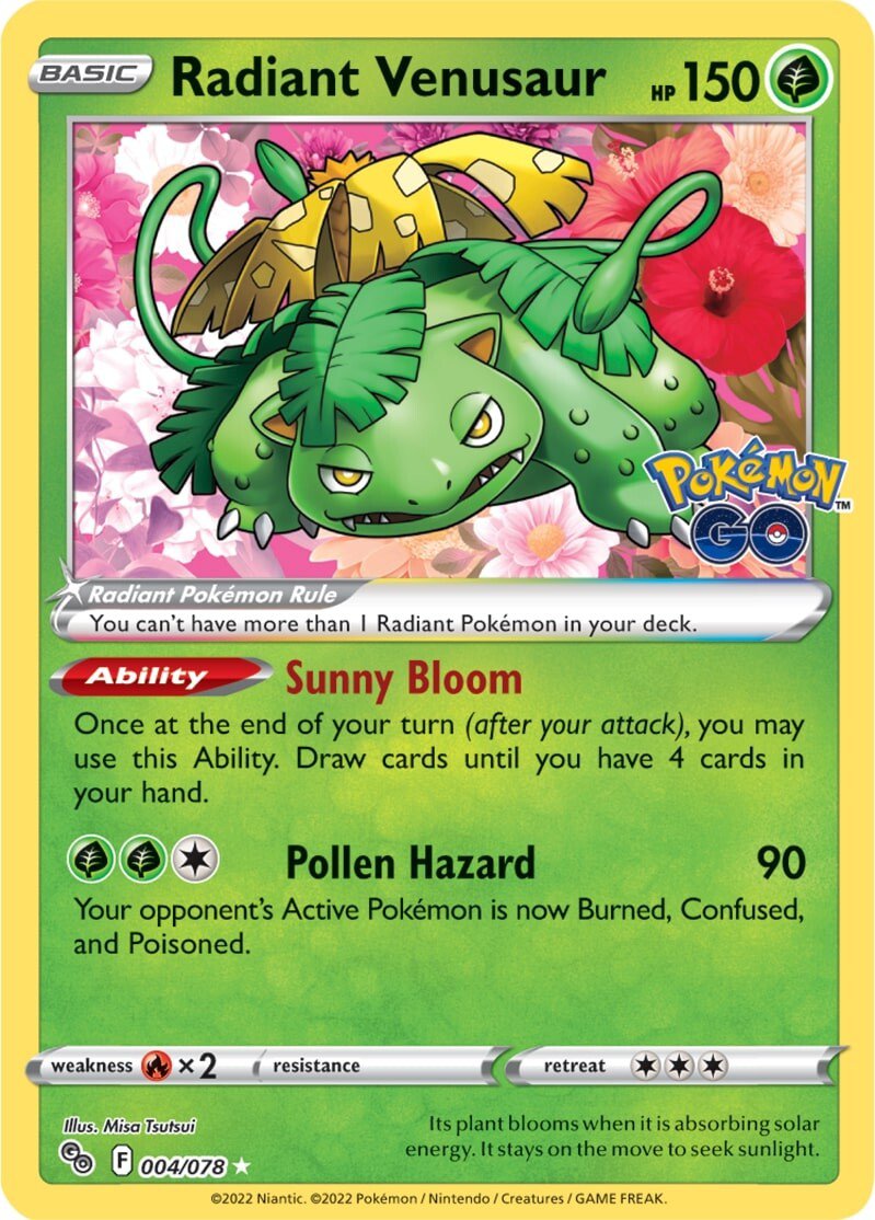 Radiant Venusaur (004/078) [Pokémon GO] | Enigma On Main