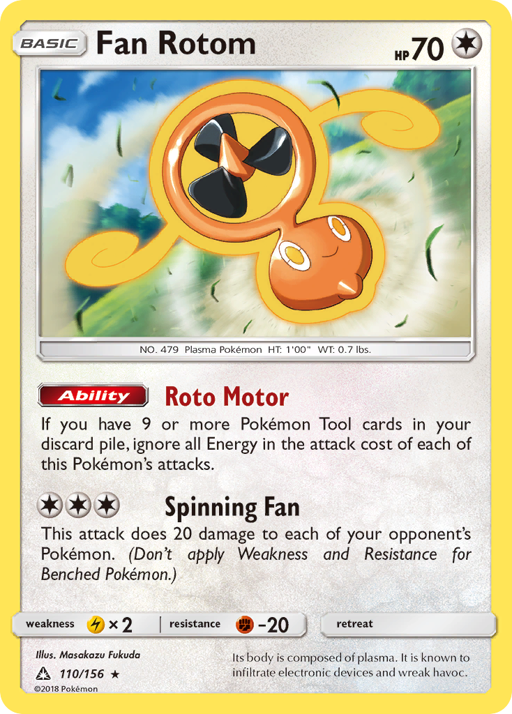 Fan Rotom (110/156) [Sun & Moon: Ultra Prism] | Enigma On Main