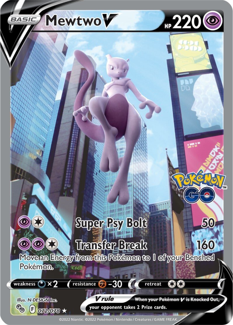 Mewtwo V (072/078) [Pokémon GO] | Enigma On Main