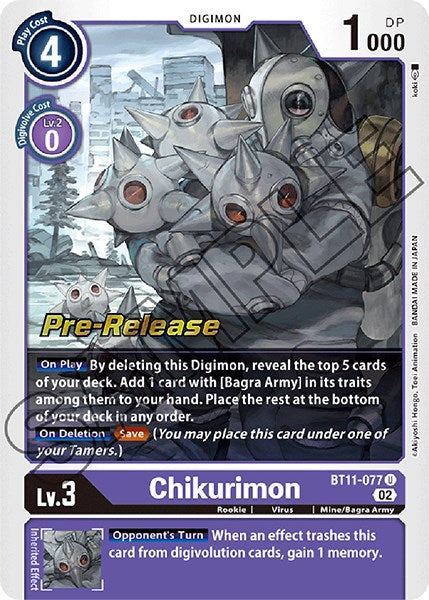 Chikurimon [BT11-077] [Dimensional Phase Pre-Release Promos] | Enigma On Main