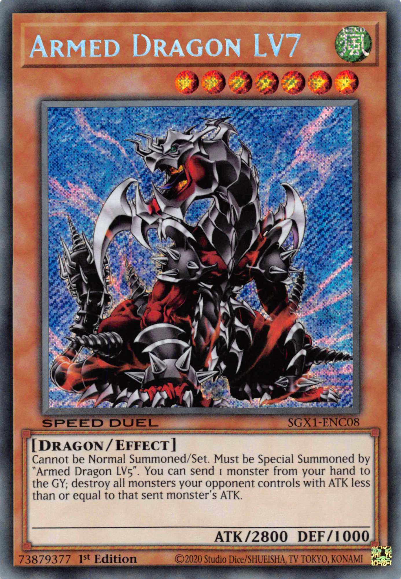 Armed Dragon LV7 [SGX1-ENC08] Secret Rare | Enigma On Main