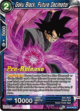 Goku Black, Future Decimator (BT10-051) [Rise of the Unison Warrior Prerelease Promos] | Enigma On Main