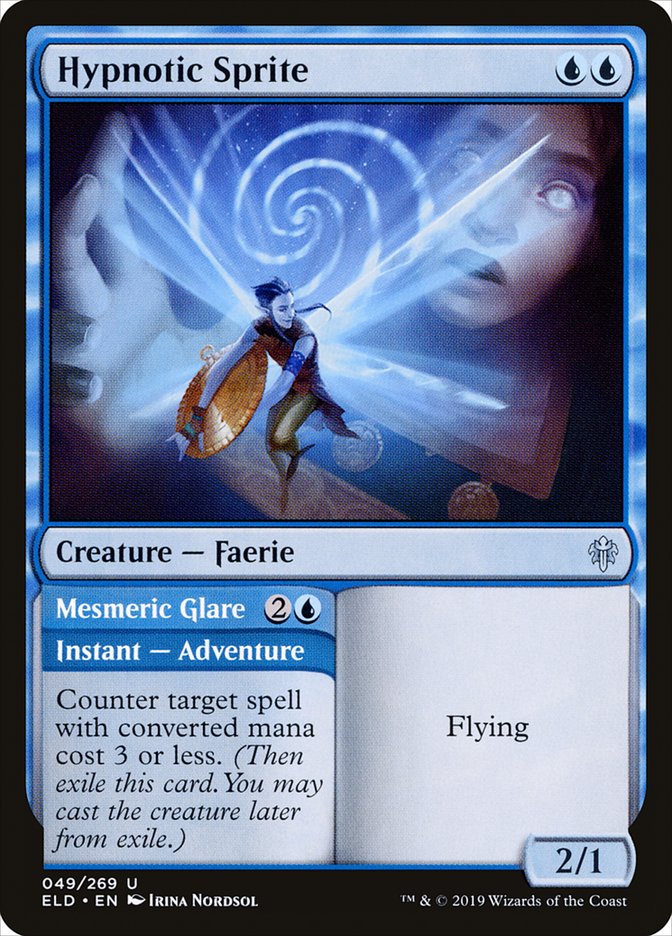 Hypnotic Sprite // Mesmeric Glare [Throne of Eldraine] | Enigma On Main