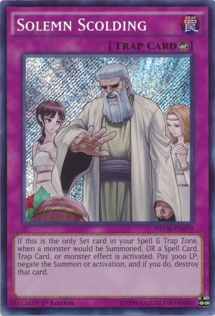 Solemn Scolding [NECH-EN079] Secret Rare | Enigma On Main