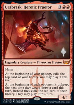 Urabrask, Heretic Praetor (Promo Pack) [Streets of New Capenna Promos] | Enigma On Main