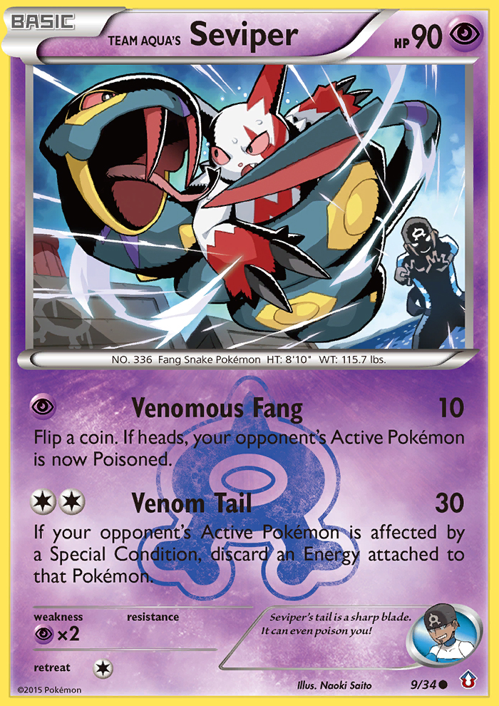 Team Aqua's Seviper (9/34) [XY: Double Crisis] | Enigma On Main