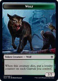 Wolf // Food (17) Double-sided Token [Throne of Eldraine Tokens] | Enigma On Main