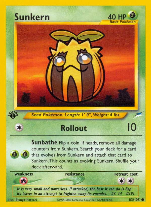 Sunkern (83/105) [Neo Destiny 1st Edition] | Enigma On Main