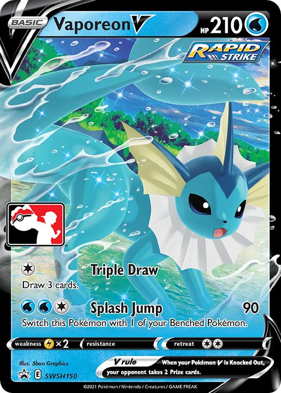 Vaporeon V (SWSH150) [Prize Pack Series One] | Enigma On Main