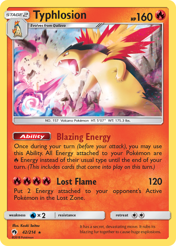 Typhlosion (42/214) [Sun & Moon: Lost Thunder] | Enigma On Main