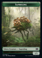 Saproling // Phyrexian Golem Double-sided Token [Double Masters 2022 Tokens] | Enigma On Main