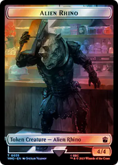 Alien Rhino // Food (0059) Double-Sided Token (Surge Foil) [Doctor Who Tokens] | Enigma On Main