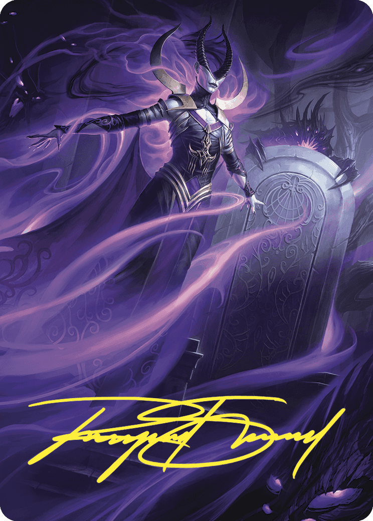 Ashiok, Wicked Manipulator Art Card (10/81) (Gold-Stamped Signature) [Wilds of Eldraine Art Series] | Enigma On Main