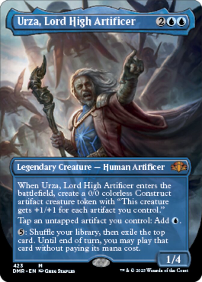 Urza, Lord High Artificer (Borderless Alternate Art) [Dominaria Remastered] | Enigma On Main