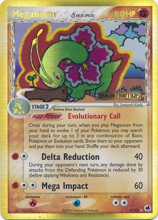 Meganium (4/101) (Delta Species) (Stamped) [EX: Dragon Frontiers] | Enigma On Main