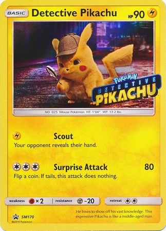 Detective Pikachu (SM170) (Detective Pikachu Stamped) [Sun & Moon: Black Star Promos] | Enigma On Main