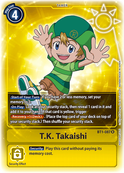 T.K. Takaishi [BT1-087] (Buy-A-Box Promo) [Release Special Booster Ver.1.0 Promos] | Enigma On Main