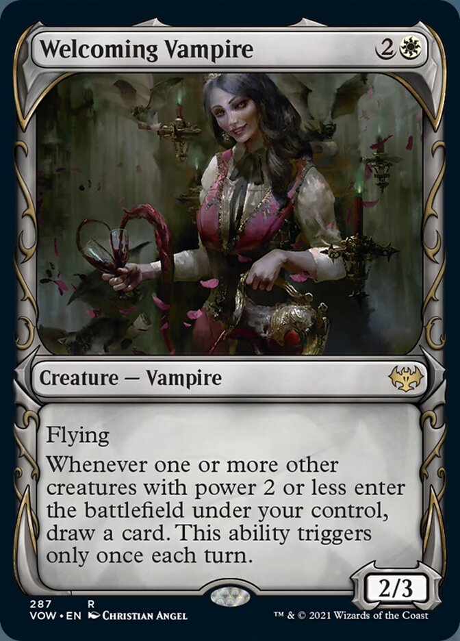 Welcoming Vampire (Showcase Fang Frame) [Innistrad: Crimson Vow] | Enigma On Main