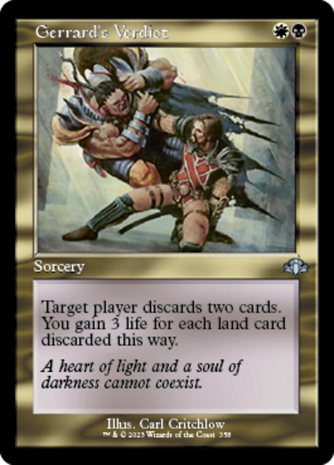 Gerrard's Verdict (Retro) [Dominaria Remastered] | Enigma On Main
