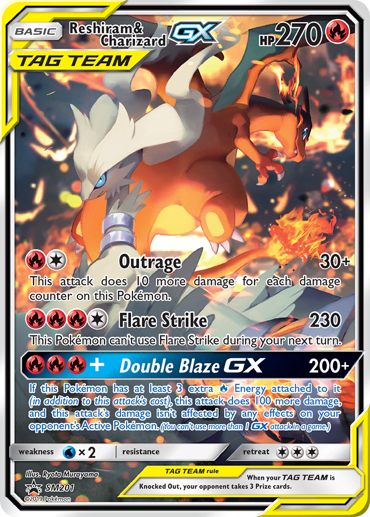 Reshiram & Charizard GX (SM201) [Sun & Moon: Black Star Promos] | Enigma On Main