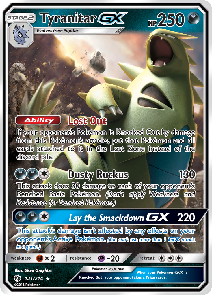 Tyranitar GX (121/214) [Sun & Moon: Lost Thunder] | Enigma On Main