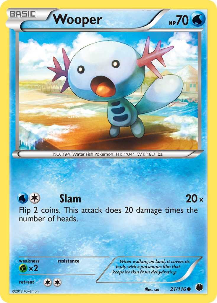 Wooper (21/116) [Black & White: Plasma Freeze] | Enigma On Main