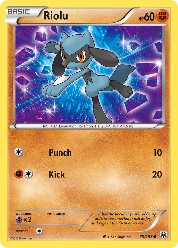 Riolu (75/135) [Black & White: Plasma Storm] | Enigma On Main