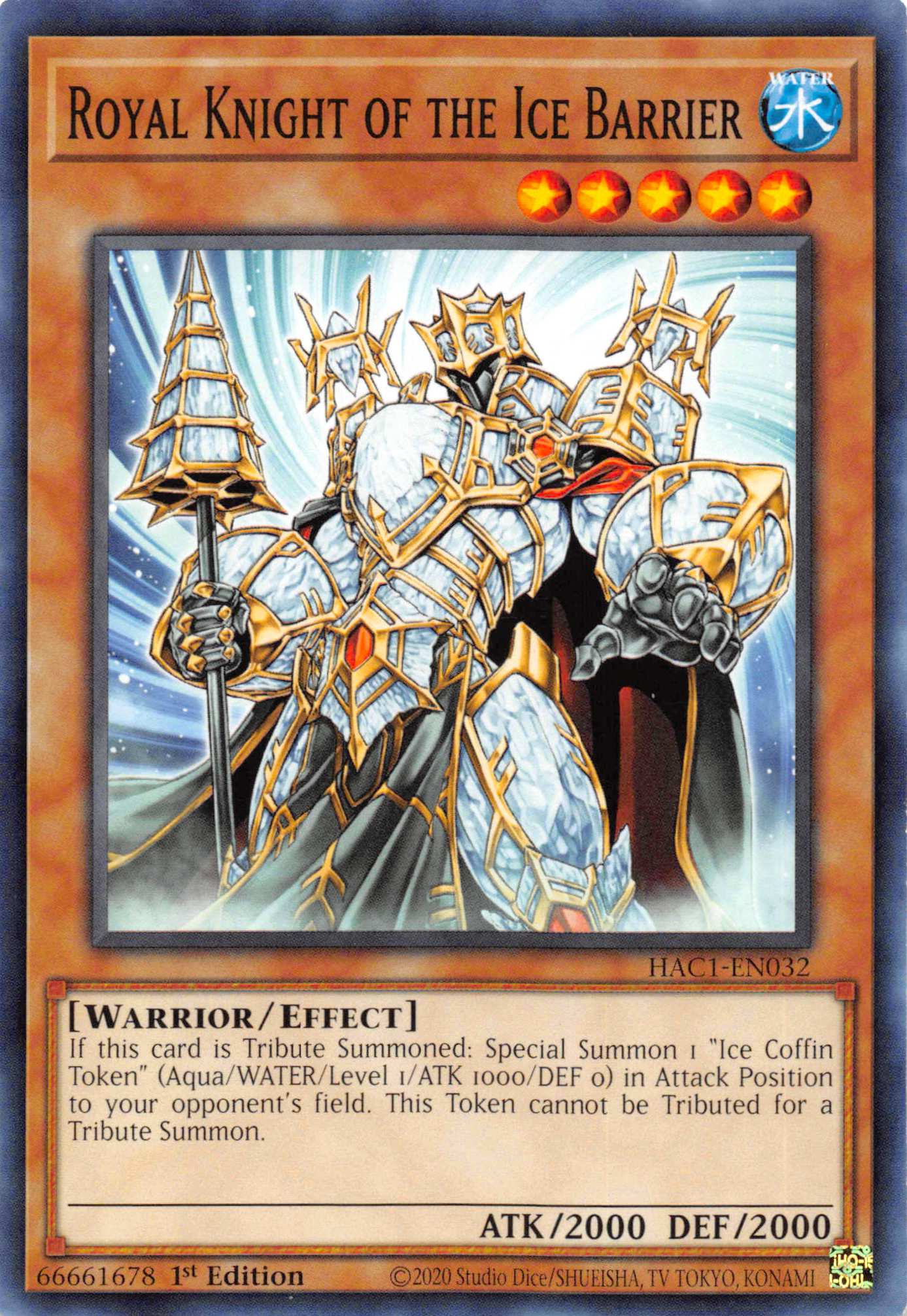 Royal Knight of the Ice Barrier [HAC1-EN032] Common | Enigma On Main