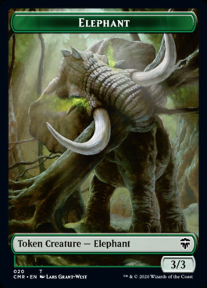 Elephant // Soldier Token [Commander Legends Tokens] | Enigma On Main