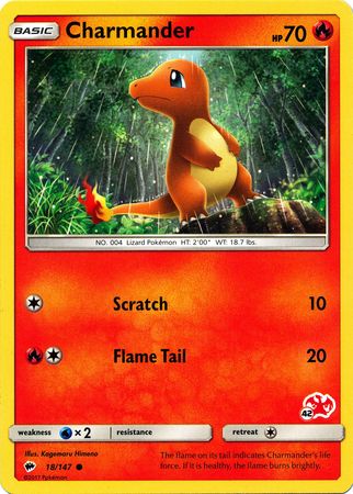 Charmander (18/147) (Charizard Stamp #42) [Battle Academy 2020] | Enigma On Main