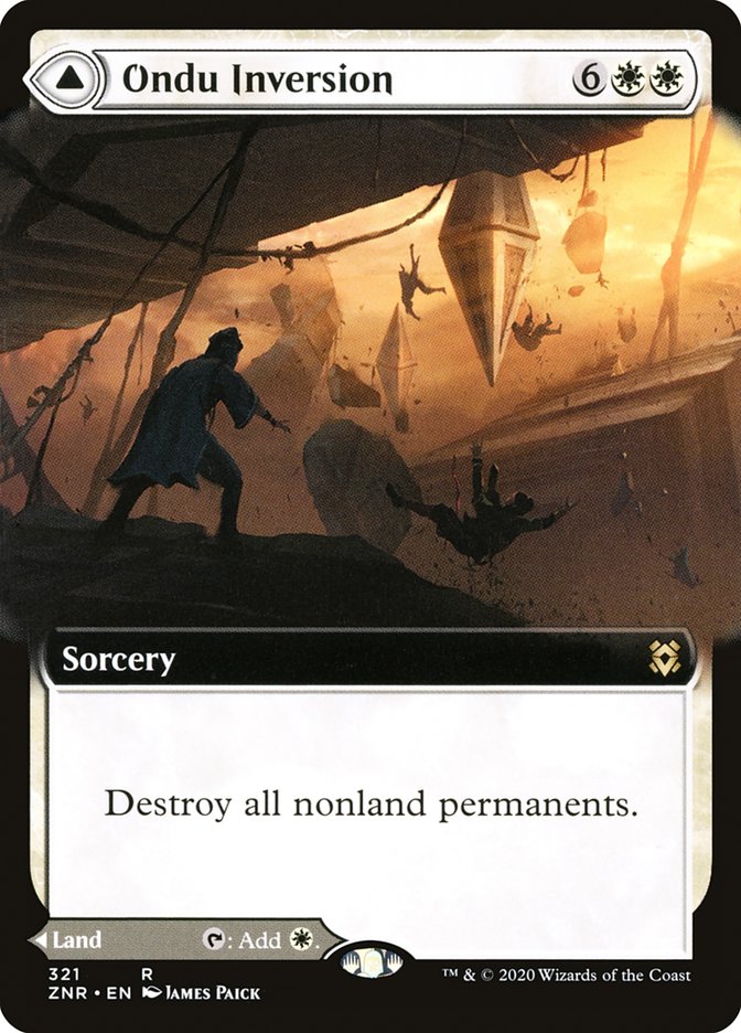 Ondu Inversion // Ondu Skyruins (Extended Art) [Zendikar Rising] | Enigma On Main