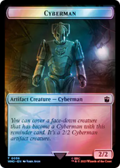 Alien Rhino // Cyberman Double-Sided Token (Surge Foil) [Doctor Who Tokens] | Enigma On Main