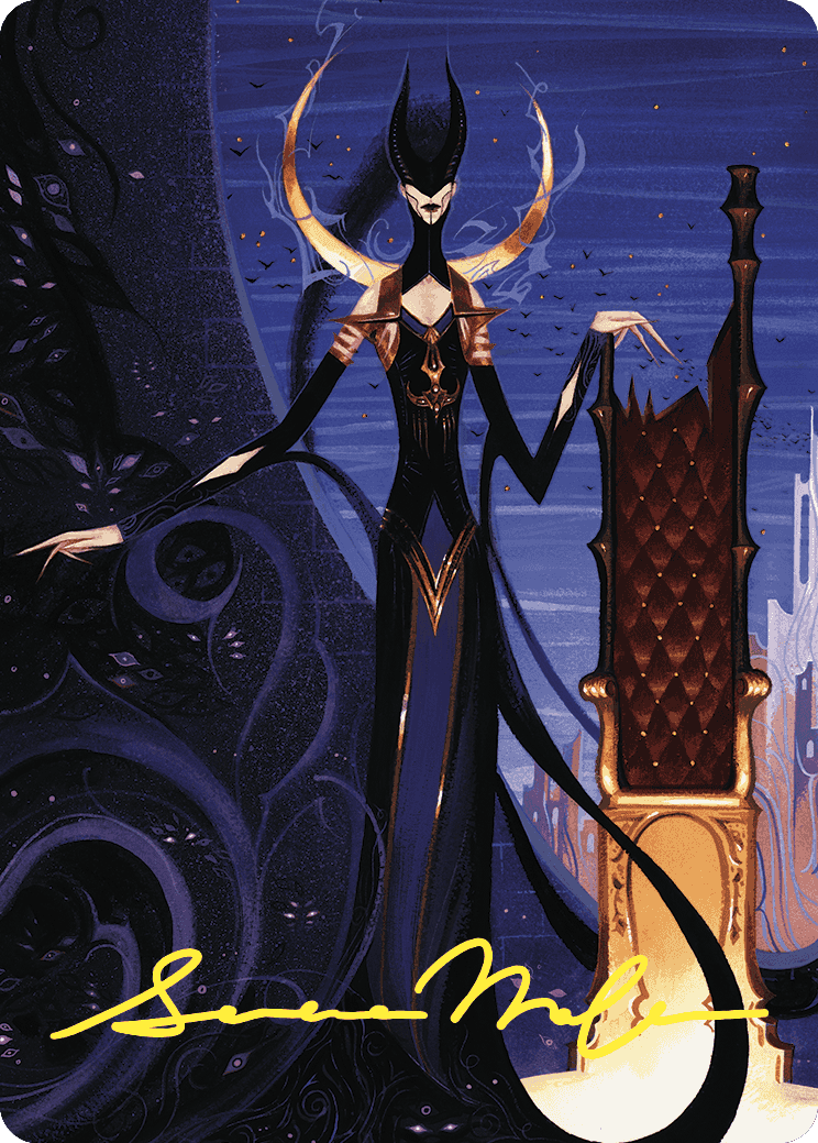 Ashiok, Wicked Manipulator Art Card (57/81) (Gold-Stamped Signature) [Wilds of Eldraine Art Series] | Enigma On Main
