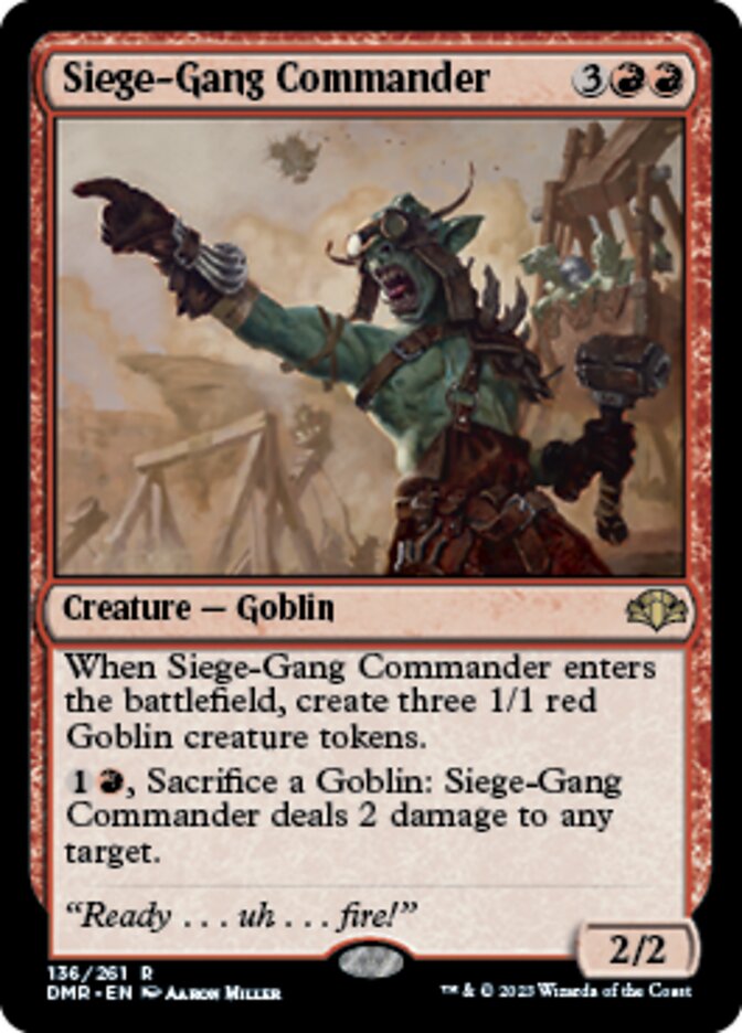 Siege-Gang Commander [Dominaria Remastered] | Enigma On Main