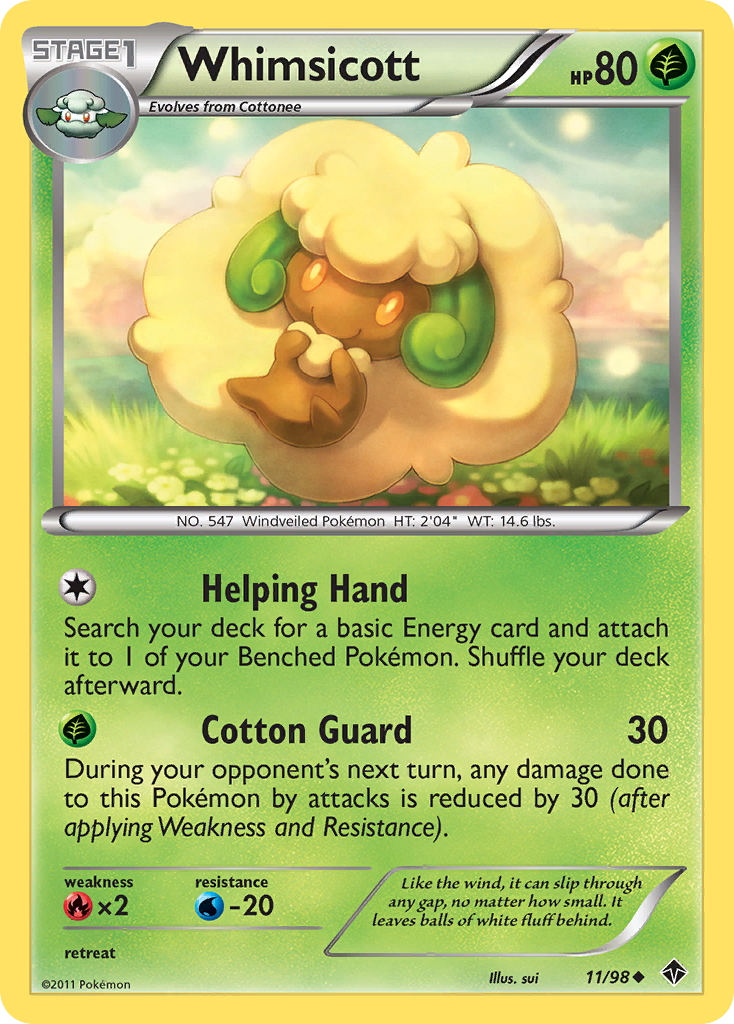 Whimsicott (11/98) [Black & White: Emerging Powers] | Enigma On Main