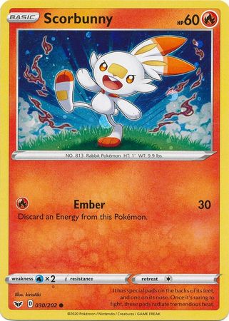 Scorbunny (030/202) (Cosmos Holo) [Sword & Shield: Base Set] | Enigma On Main