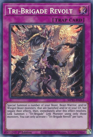 Tri-Brigade Revolt [MP21-EN212] Prismatic Secret Rare | Enigma On Main