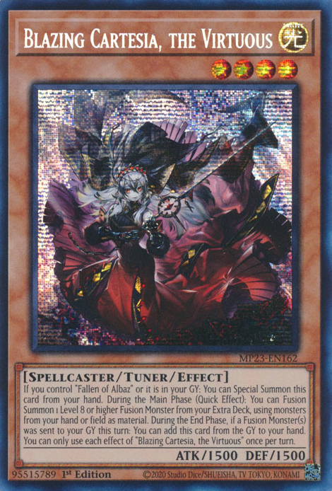 Blazing Cartesia, the Virtuous [MP23-EN162] Prismatic Secret Rare | Enigma On Main