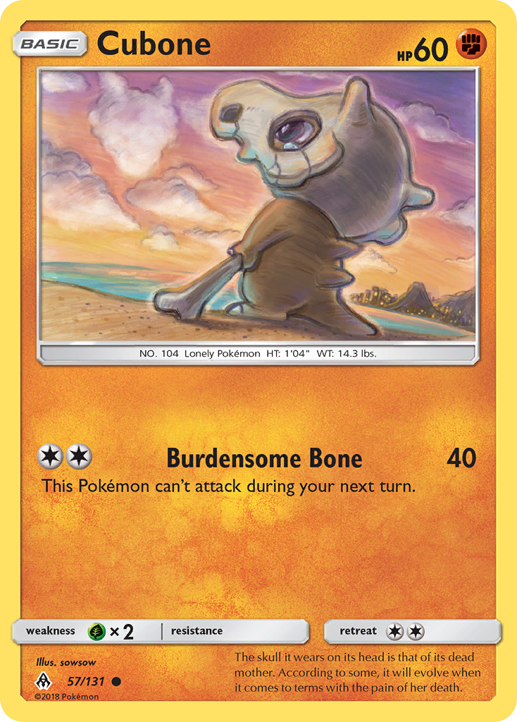 Cubone (57/131) [Sun & Moon: Forbidden Light] | Enigma On Main