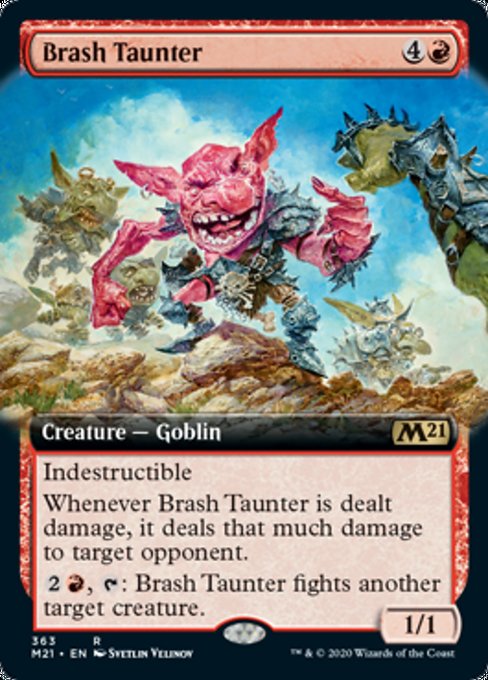 Brash Taunter (Extended Art) [Core Set 2021] | Enigma On Main