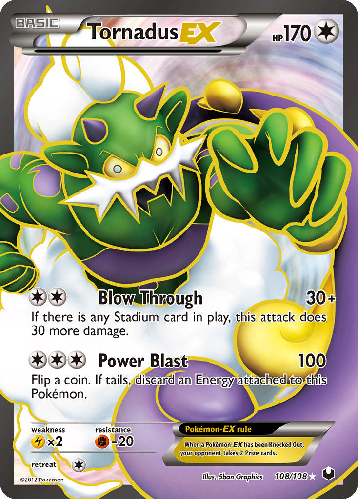 Tornadus EX (108/108) [Black & White: Dark Explorers] | Enigma On Main