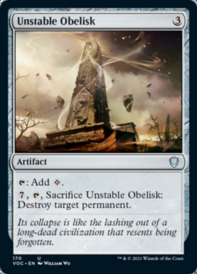 Unstable Obelisk [Innistrad: Crimson Vow Commander] | Enigma On Main