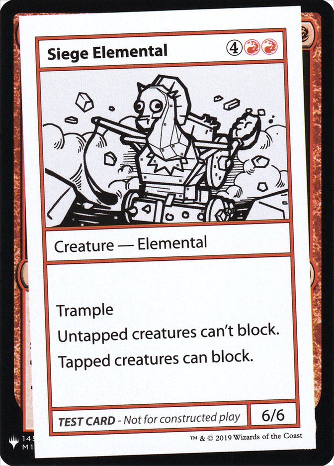 Siege Elemental [Mystery Booster Playtest Cards] | Enigma On Main