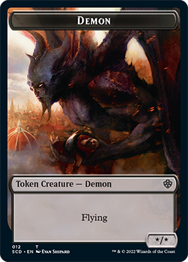 Demon // Demon Double-Sided Token [Starter Commander Decks] | Enigma On Main