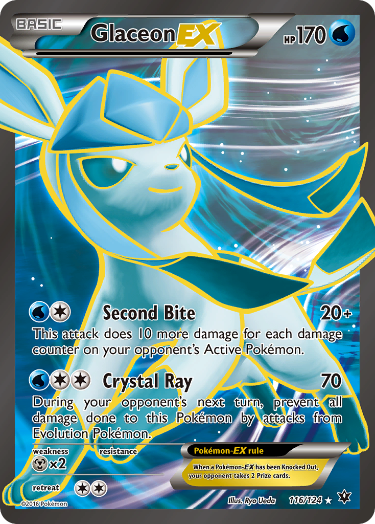 Glaceon EX (116/124) [XY: Fates Collide] | Enigma On Main